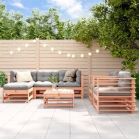 vidaXL 7-tlg. Garten-Lounge-Set Massivholz Douglasie