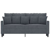 vidaXL 2-Sitzer-Sofa Dunkelgrau 140 cm Samt