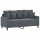 vidaXL 2-Sitzer-Sofa Dunkelgrau 140 cm Samt