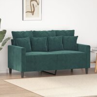 vidaXL 2-Sitzer-Sofa Dunkelgr&uuml;n 120 cm Samt