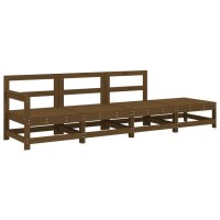 vidaXL 4-tlg. Garten-Lounge-Set Honigbraun Massivholz Kiefer