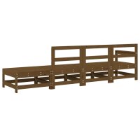 vidaXL 4-tlg. Garten-Lounge-Set Honigbraun Massivholz Kiefer