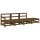 vidaXL 4-tlg. Garten-Lounge-Set Honigbraun Massivholz Kiefer