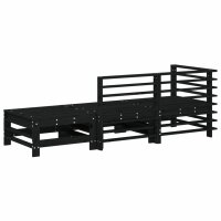 vidaXL 3-tlg. Garten-Lounge-Set Schwarz Massivholz Kiefer