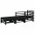 vidaXL 3-tlg. Garten-Lounge-Set Schwarz Massivholz Kiefer