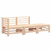 vidaXL 3-tlg. Garten-Lounge-Set Massivholz Kiefer