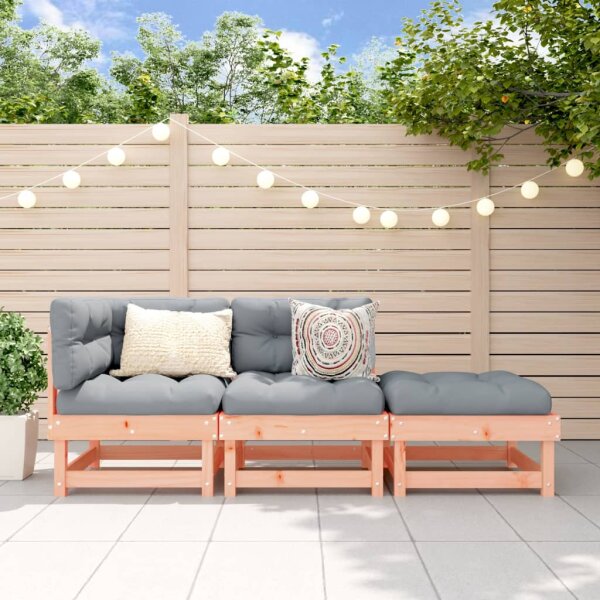 vidaXL 3-tlg. Garten-Lounge-Set Massivholz Douglasie