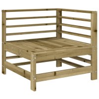 vidaXL Garten-Ecksofa Imprägniertes Kiefernholz