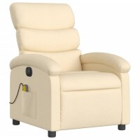 vidaXL Massagesessel Elektrisch Creme Stoff