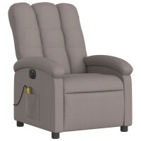 vidaXL Massagesessel Elektrisch Taupe Stoff