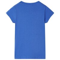 Kinder-T-Shirt Kobaltblau 128