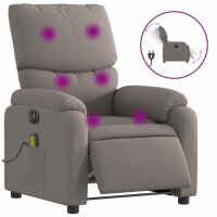 vidaXL Massagesessel Elektrisch Taupe Stoff