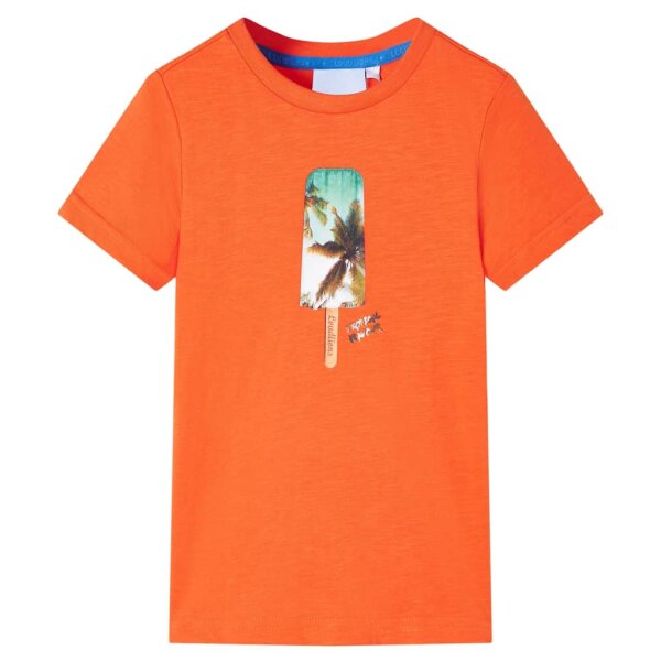 Kinder-T-Shirt Dunkelorange 140