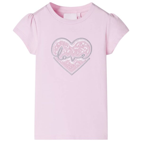 Kinder-T-Shirt Hellrosa 128