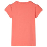 Kinder-T-Shirt mit Fl&uuml;gel&auml;rmeln Korallenrosa 92