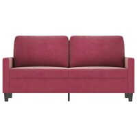 vidaXL 2-Sitzer-Sofa Weinrot 140 cm Samt