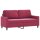 vidaXL 2-Sitzer-Sofa Weinrot 140 cm Samt