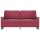 vidaXL 2-Sitzer-Sofa Weinrot 140 cm Samt