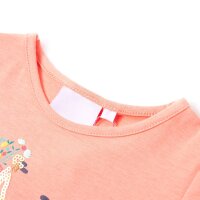 Kinder-T-Shirt Neonkoralle 92