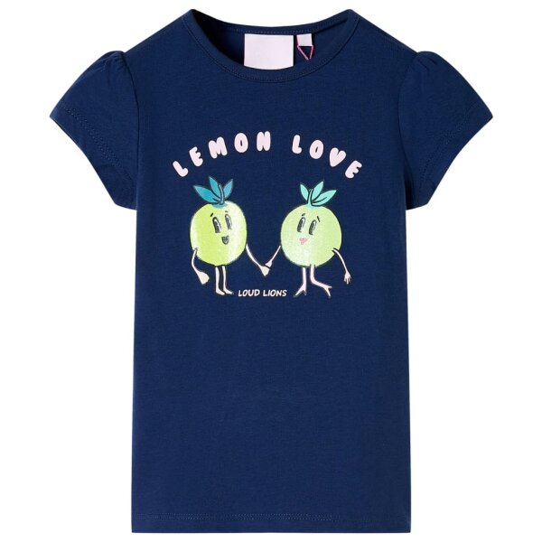 Kinder-T-Shirt Marineblau 92