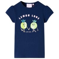 Kinder-T-Shirt Marineblau 116