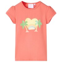 Kinder-T-Shirt Korallenrosa 128