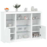 vidaXL Sideboards mit LED-Leuchten 3 Stk. Weiß...