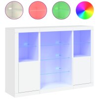 vidaXL Sideboards mit LED-Leuchten 3 Stk. Weiß...