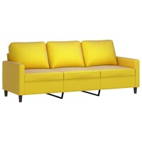 vidaXL 3-Sitzer-Sofa Gelb 180 cm Samt