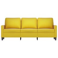 vidaXL 3-Sitzer-Sofa Gelb 180 cm Samt