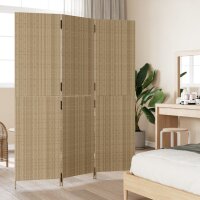 vidaXL Paravent 3-tlg. Beige Poly Rattan