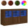 vidaXL Sideboard mit LED-Leuchten Braun Eichen-Optik 123x37x67 cm