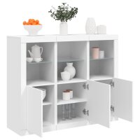 vidaXL Sideboards mit LED-Leuchten 3 Stk. Weiß...