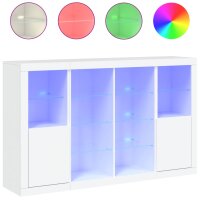 vidaXL Sideboards mit LED-Leuchten 3 Stk. Weiß...