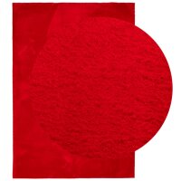 vidaXL Teppich HUARTE Kurzflor Weich und Waschbar Rot 140x200 cm