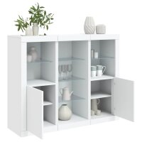 vidaXL Sideboards mit LED-Leuchten 3 Stk. Weiß...