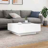 vidaXL Couchtisch Wei&szlig; 80x80x31 cm Holzwerkstoff