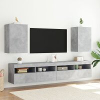 vidaXL TV-Wandschr&auml;nke 2 Stk. Betongrau 40,5x30x60 cm Holzwerkstoff