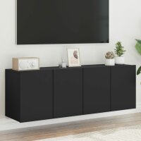 vidaXL TV-Wandschr&auml;nke 2 Stk. Schwarz 60x30x41 cm