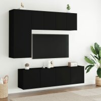 vidaXL TV-Wandschr&auml;nke 2 Stk. Schwarz 60x30x41 cm