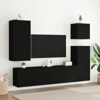 vidaXL TV-Wandschr&auml;nke 2 Stk. Schwarz 80x30x41 cm