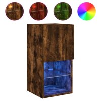 vidaXL TV-Schrank mit LED-Leuchten R&auml;uchereiche 30,5x30x60 cm