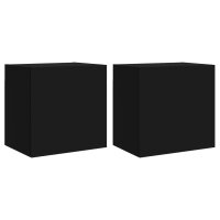 vidaXL TV-Wandschränke 2 Stk. Schwarz 40,5x30x40 cm...