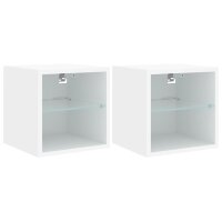 vidaXL TV-Wandschränke mit LED-Leuchten 2 Stk....
