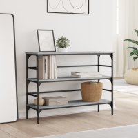 vidaXL Konsolentisch Grau Sonoma 100x32x75 cm Holzwerkstoff
