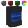 vidaXL TV-Wandschrank mit LED-Leuchten Schwarz 40x30x60,5 cm