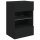 vidaXL TV-Wandschrank mit LED-Leuchten Schwarz 40x30x60,5 cm