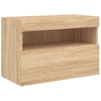 vidaXL TV-Wandschrank mit LED-Leuchten Sonoma-Eiche 60x30x40 cm