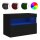 vidaXL TV-Wandschrank mit LED-Leuchten Schwarz 60x30x40 cm