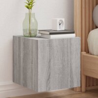 vidaXL TV-Wandschränke mit LED-Leuchten 2Stk. Grau...
